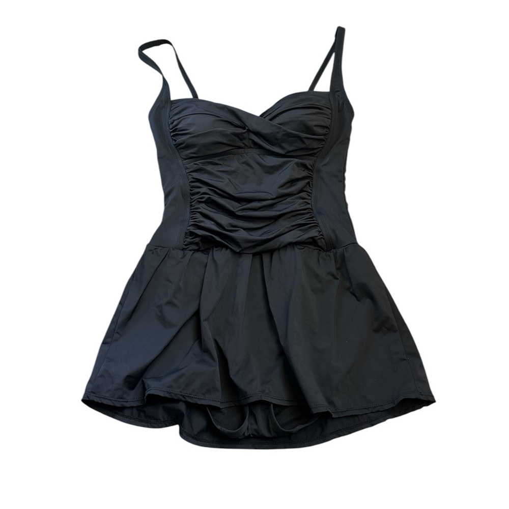 🌺Black Skirted One-Piece Swimsuit with Sweetheart Neckline